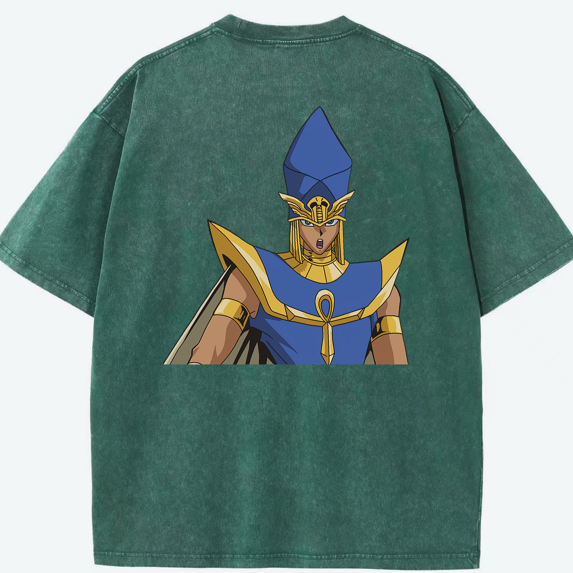 （画像用） 遊☆戯☆王 Yu-Gi-Oh! 綿100% ヴィンテージ風 半袖Tシャツ（背面プリント）
